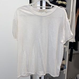 Free people white oversized tee shirt
